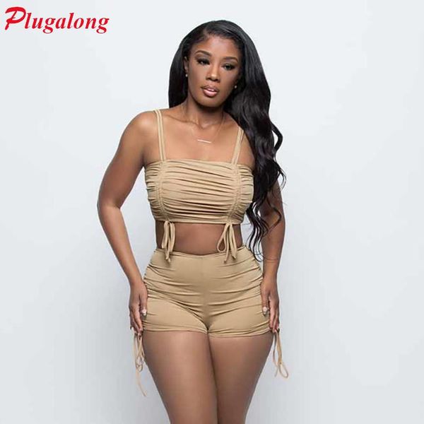 plugalong pleated biker shorts women set matching two pieces outfits bodycon y2k track suits crop casual streetwear summer women's tra, Gray
plugalong pleated biker shorts women set matching two pieces outfits bodycon y2k track suits crop casual streetwear summer women's tra, Gray