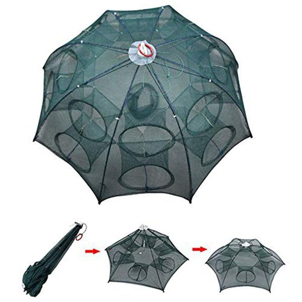 fishing accessories automatic folding net 4-20 hole lobster cage nylon collapsible crab trap casting
fishing accessories automatic folding net 4-20 hole lobster cage nylon collapsible crab trap casting