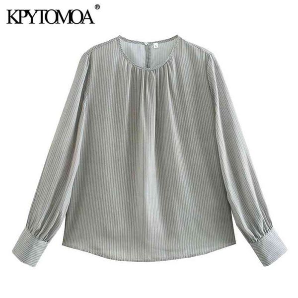 women fashion loose striped chiffon blouses o neck long sleeve female shirts blusas chic 210420, White
women fashion loose striped chiffon blouses o neck long sleeve female shirts blusas chic 210420, White