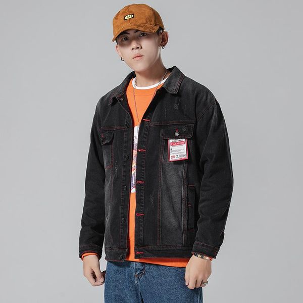 men's jackets jacket fashion brand spring and autumn edition korean loose simple casual jeans work, Black;brown
men's jackets jacket fashion brand spring and autumn edition korean loose simple casual jeans work, Black;brown