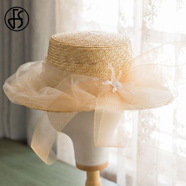wide brim hats fs natural straw boater fedora flat hat for women summer beach cap with flower ribbon holiday party sun, Blue;gray
wide brim hats fs natural straw boater fedora flat hat for women summer beach cap with flower ribbon holiday party sun, Blue;gray