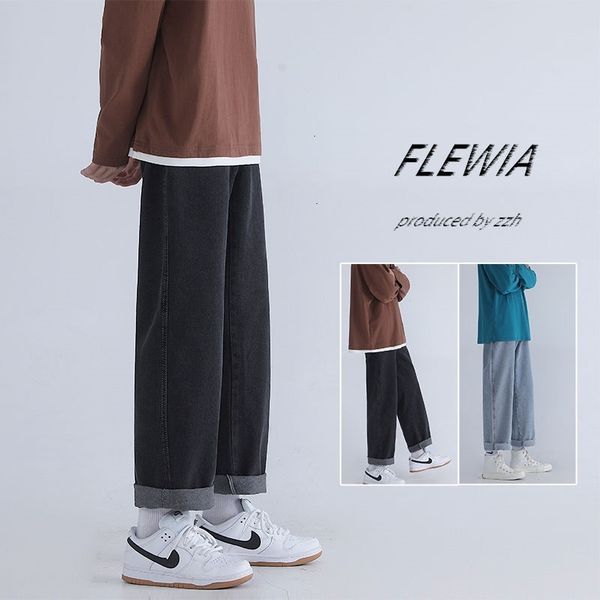 men's jeans spring cotton wide-leg fashion casual men streetwear korean loose hip-hop straight trousers mens s-2xl tan2, Blue
men's jeans spring cotton wide-leg fashion casual men streetwear korean loose hip-hop straight trousers mens s-2xl tan2, Blue