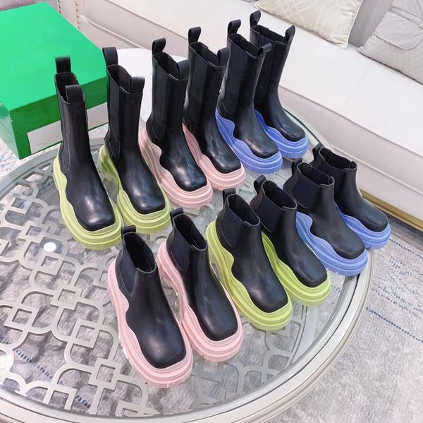 designer luxury lug flash tire boots women genuine leather autumn and winter knee half boot roman martin shoes, Black
designer luxury lug flash tire boots women genuine leather autumn and winter knee half boot roman martin shoes, Black