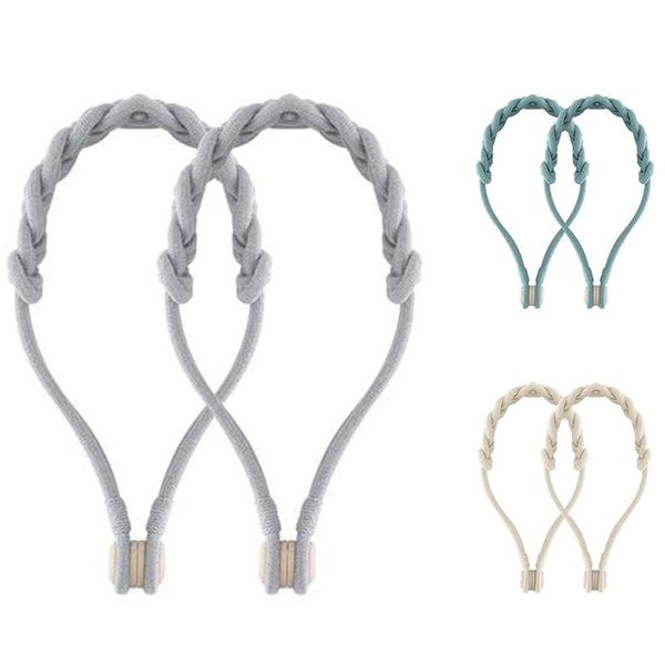 other home decor magnetic curtain rope frame, knitted tie cotton braided rope, suitable for office decoration