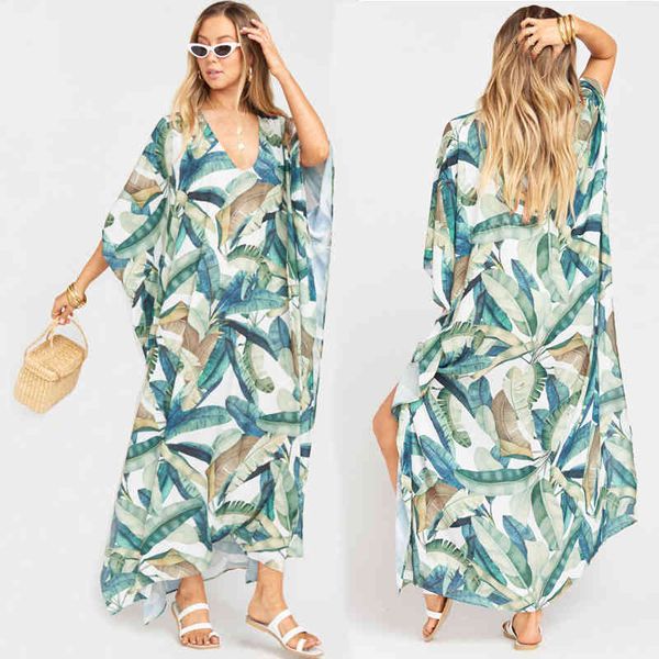 casual dresses quick-drying green bohemian leaves printed v-neck summer beach dress cotton tunic women plus size beachwear maxi n930 xhp2, Black;gray
casual dresses quick-drying green bohemian leaves printed v-neck summer beach dress cotton tunic women plus size beachwear maxi n930 xhp2, Black;gray
