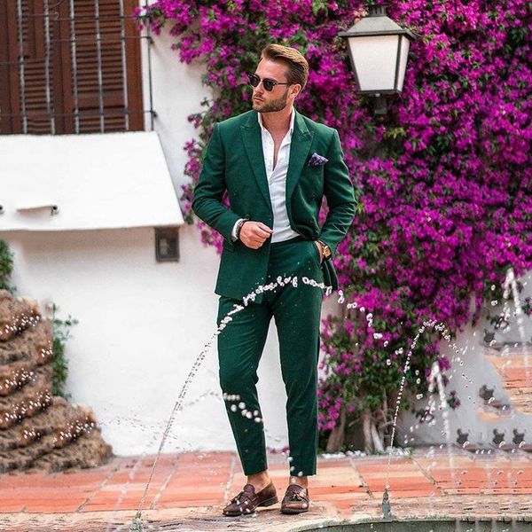 green wedding men suits slim fit groom tuxedos summer wear peaked lapel casual groomsmen suit 2pcs(jacket+pants), Black;gray
green wedding men suits slim fit groom tuxedos summer wear peaked lapel casual groomsmen suit 2pcs(jacket+pants), Black;gray