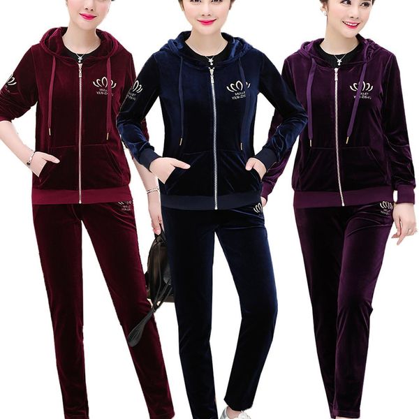 tracksuit set 2 piece women tracksuits clothing set:coat pants elastic velvet conjunto plus size xl~5xl sportsuits lady, Gray
tracksuit set 2 piece women tracksuits clothing set:coat pants elastic velvet conjunto plus size xl~5xl sportsuits lady, Gray