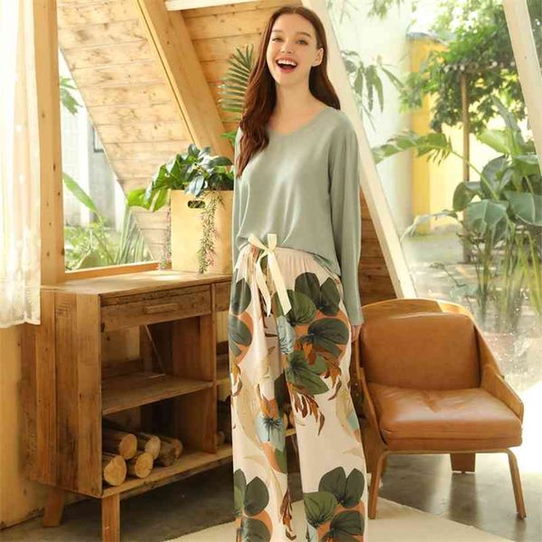 spring summer floral printed pyjama sleepwear female casual v neck long sleeve elastic waist nightwear retro women's pajamas set 210330, Black;red
spring summer floral printed pyjama sleepwear female casual v neck long sleeve elastic waist nightwear retro women's pajamas set 210330, Black;red