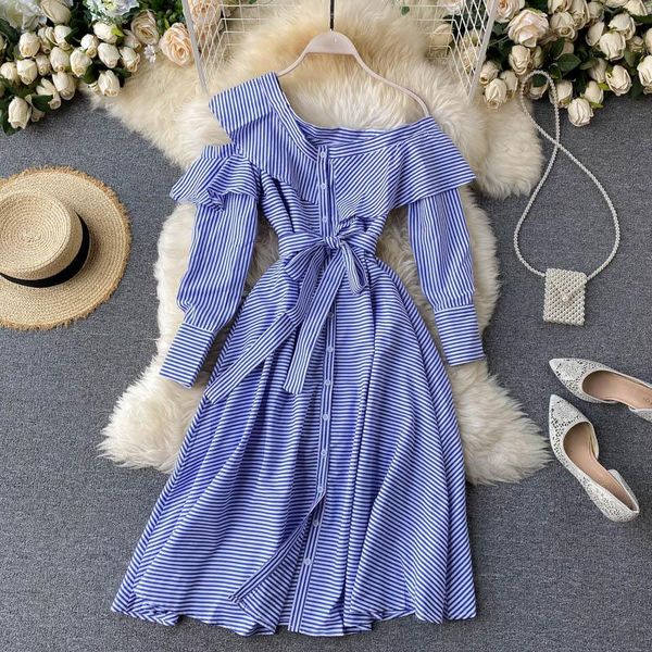 casual dresses autumn women irregular ruffle long sleeve retro striped dress lady fashion elegant harujuku clothings vestidos de mujer n882, Black;gray
casual dresses autumn women irregular ruffle long sleeve retro striped dress lady fashion elegant harujuku clothings vestidos de mujer n882, Black;gray