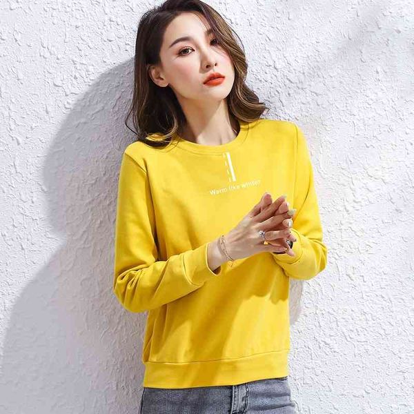 2021 autumn new sweater women's round neck letter thin temperament commuter cotton yellow korean pullover long sleeve t-shirt women, Black
2021 autumn new sweater women's round neck letter thin temperament commuter cotton yellow korean pullover long sleeve t-shirt women, Black