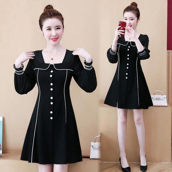casual dresses 2021 vintage black chic mini autumn winter 5xl plus size solid long sleeve dress elegant women bodycon party vestidos, Black;gray
casual dresses 2021 vintage black chic mini autumn winter 5xl plus size solid long sleeve dress elegant women bodycon party vestidos, Black;gray