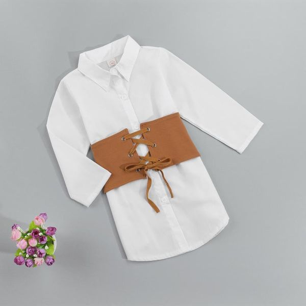 girl's dresses fashion toddler girls dress outfits 1-6y solid long sleeve single breasted a-line shirt dress+bandage vest, Red;yellow
girl's dresses fashion toddler girls dress outfits 1-6y solid long sleeve single breasted a-line shirt dress+bandage vest, Red;yellow