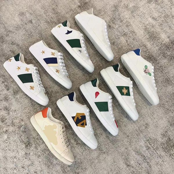 classic real leather women casual white shoe men mens sneakers loafers lace up fashion luxury designer shoes womens with box size 35-46, Black
classic real leather women casual white shoe men mens sneakers loafers lace up fashion luxury designer shoes womens with box size 35-46, Black