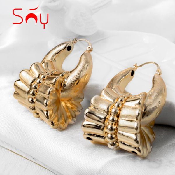 hoop & huggie sunny jewelry fashion earrings copper african nigeria large style for women classic wedding, Golden;silver
hoop & huggie sunny jewelry fashion earrings copper african nigeria large style for women classic wedding, Golden;silver