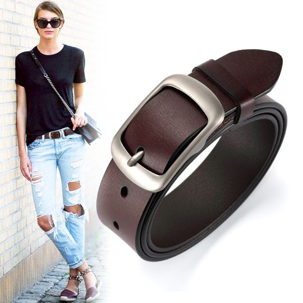 new women genuine leather belt for female jean strap casual all match ladies adjustable belt designer brand girdle, Black;brown
new women genuine leather belt for female jean strap casual all match ladies adjustable belt designer brand girdle, Black;brown