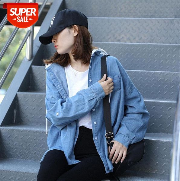 li zhiqi korean college stitching hooded denim jacket women cardigan pocket long sleeve windbreaker 303-1895 #or97, Black
li zhiqi korean college stitching hooded denim jacket women cardigan pocket long sleeve windbreaker 303-1895 #or97, Black