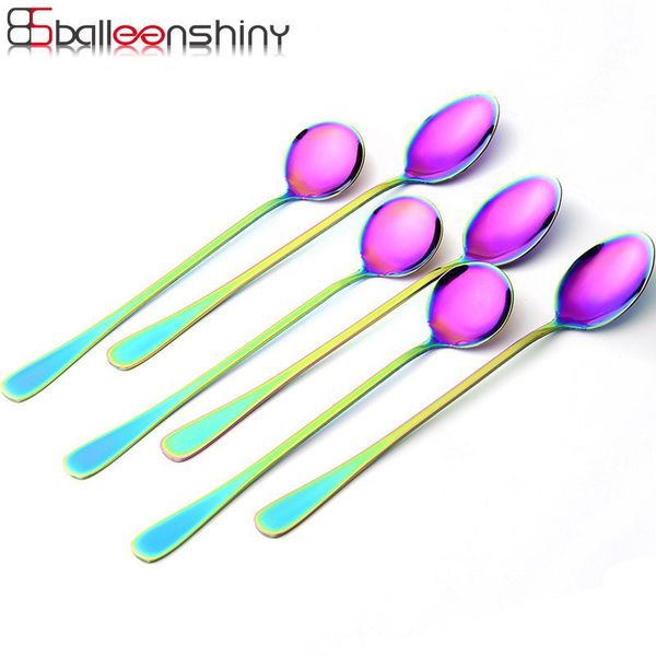 spoons balleenshiny stainless steel colorful ice spoon long handle stirring coffee laser western rainbow gold plated dinnerware scoop
spoons balleenshiny stainless steel colorful ice spoon long handle stirring coffee laser western rainbow gold plated dinnerware scoop