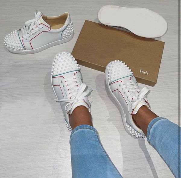 elegant red bottom vieira spikes sneakers shoes luxury party wedding men women casual low traniner walking eu35-47,with box, Black
elegant red bottom vieira spikes sneakers shoes luxury party wedding men women casual low traniner walking eu35-47,with box, Black