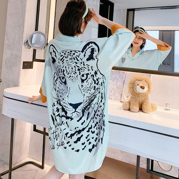 women's thermal underwear night women spring and summer thin cartoon loose shirt pajamas casual satin silk housewear, Black;pink
women's thermal underwear night women spring and summer thin cartoon loose shirt pajamas casual satin silk housewear, Black;pink