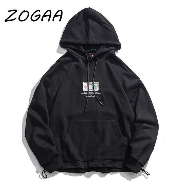 men's hoodies & sweatshirts zogaa trendy men' hooded sweatshirt pullover winter student thicken printed harajuku large size street, Black 
men's hoodies & sweatshirts zogaa trendy men' hooded sweatshirt pullover winter student thicken printed harajuku large size street, Black