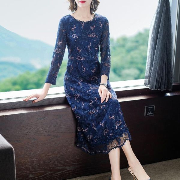 high-end floral embroidery casual dress women long sleeve o-neck lace mesh boho sweet retro autumn dresses, Black;gray
high-end floral embroidery casual dress women long sleeve o-neck lace mesh boho sweet retro autumn dresses, Black;gray