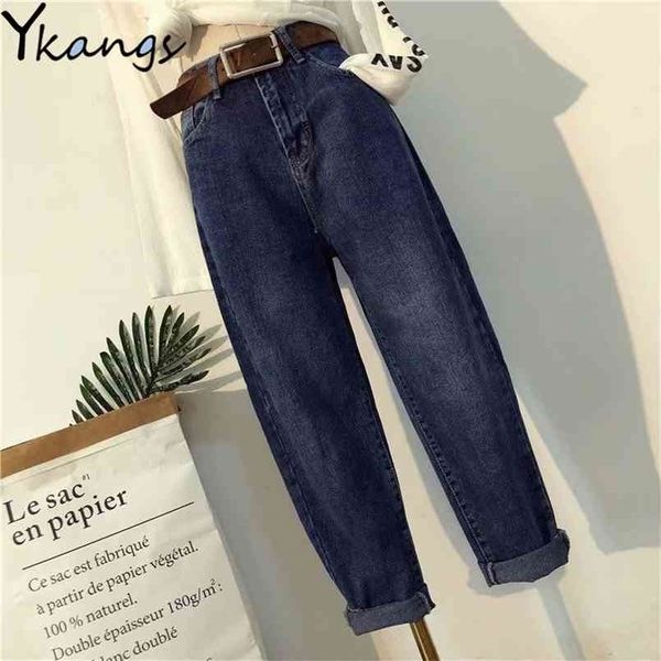 plus size autumn women vintage harem jeans casual loose korean style denim pants blue baggy fashion pantalones vaqueros mujer 210809
plus size autumn women vintage harem jeans casual loose korean style denim pants blue baggy fashion pantalones vaqueros mujer 210809