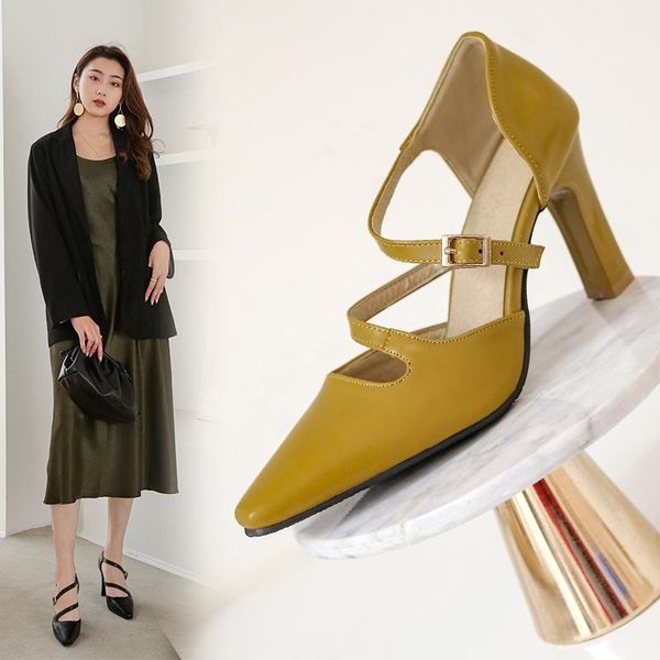 dress shoes 2021 spring pumps women european and american fashion high heels pointed ankle strap buckle work simple single, Black
dress shoes 2021 spring pumps women european and american fashion high heels pointed ankle strap buckle work simple single, Black