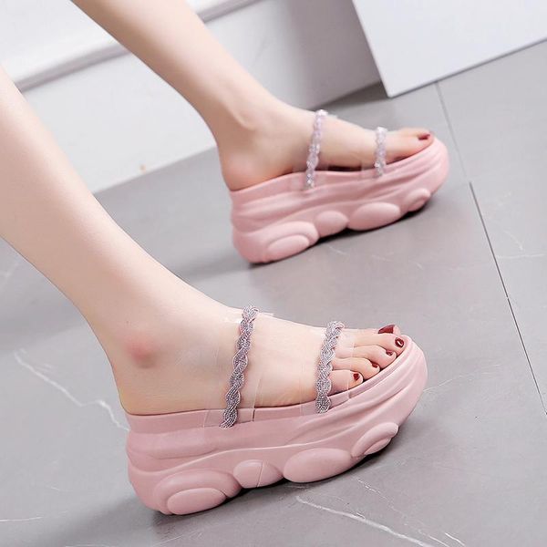slippers shoes women female heeled mules slides fashion platform soft 2021 rubber high summer transparent luxury flat bonded le, Black
slippers shoes women female heeled mules slides fashion platform soft 2021 rubber high summer transparent luxury flat bonded le, Black