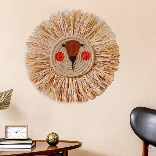 decorative objects & figurines hand woven cartoon lion hanging decor cotton thread weaving animal head ornament tapestry for children room b
decorative objects & figurines hand woven cartoon lion hanging decor cotton thread weaving animal head ornament tapestry for children room b