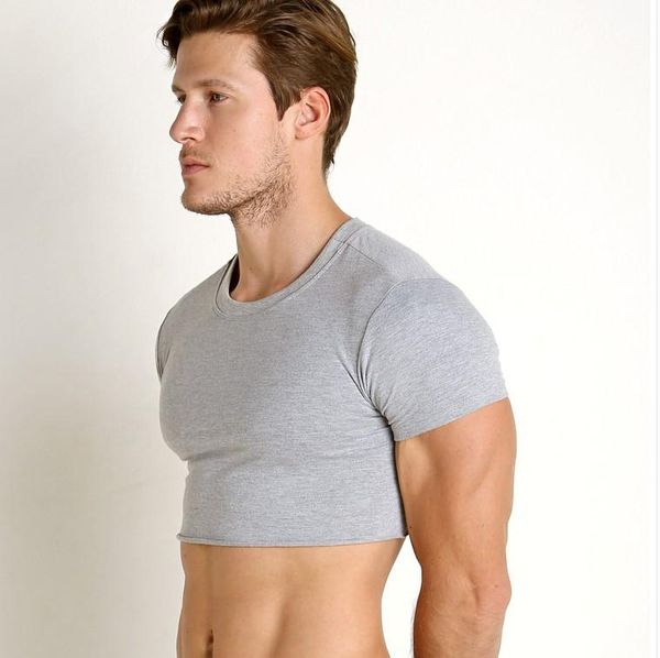 men's t-shirts summer super short t - shirt gym coat sport bottom stage costume, White;black
men's t-shirts summer super short t - shirt gym coat sport bottom stage costume, White;black