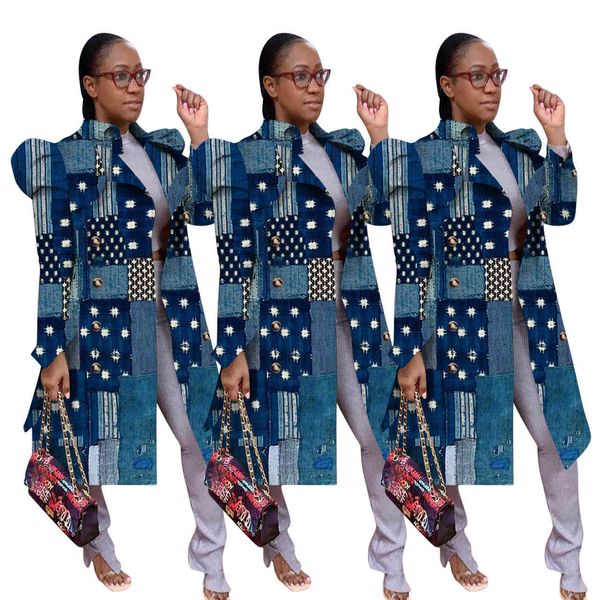 long fashion trench coat yd8348 versatile denim print long windbreaker for women, Tan;black
long fashion trench coat yd8348 versatile denim print long windbreaker for women, Tan;black