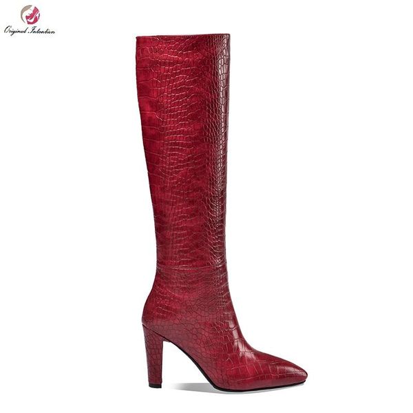 boots women over the knee square high heels stone pattern shoes fashion handmade zip up pointed toe autumn and winter size 33-45, Black
boots women over the knee square high heels stone pattern shoes fashion handmade zip up pointed toe autumn and winter size 33-45, Black