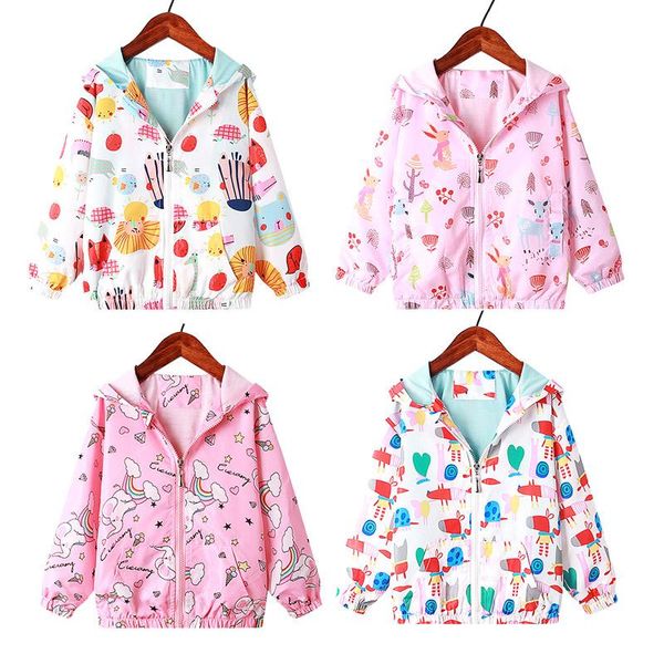 jackets 1-10 yrs spring jacket for girls pink floral coats hooded rainbow pattern kids clothes outerwear autumn windbreaker, Blue;gray
jackets 1-10 yrs spring jacket for girls pink floral coats hooded rainbow pattern kids clothes outerwear autumn windbreaker, Blue;gray