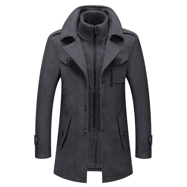 men wool blends coats autumn winter solid color cold resistant men woolen overcoat double collar casual trench coat male 211119, Black
men wool blends coats autumn winter solid color cold resistant men woolen overcoat double collar casual trench coat male 211119, Black