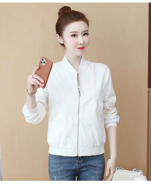 women's jackets short coat women 2021 spring autumn embroidered all-match korean version of the loose skinny student jacket baseball un, Black;brown
women's jackets short coat women 2021 spring autumn embroidered all-match korean version of the loose skinny student jacket baseball un, Black;brown