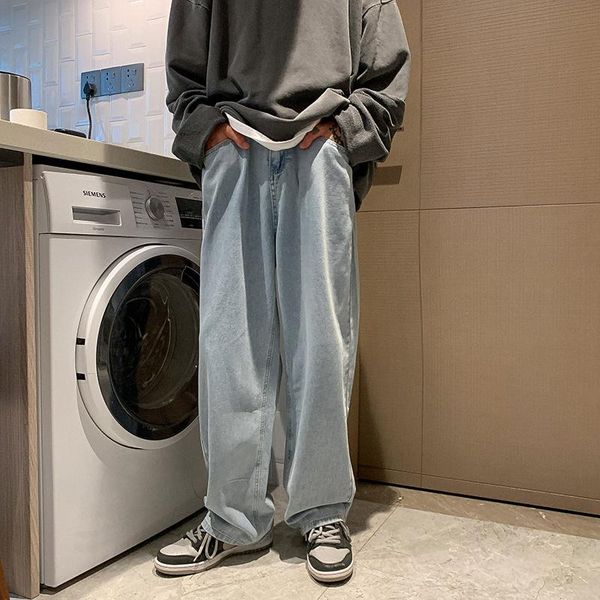 men's jeans wear 2021 solid color korean streetwear fashion straight wide leg blue casual denim trousers for male
men's jeans wear 2021 solid color korean streetwear fashion straight wide leg blue casual denim trousers for male