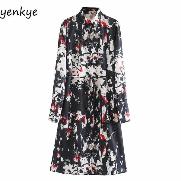 casual dresses spring 2021 women vintage print shirt dress lady long sleeve lapel collar sashes midi xnwm9389, Black;gray
casual dresses spring 2021 women vintage print shirt dress lady long sleeve lapel collar sashes midi xnwm9389, Black;gray