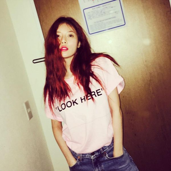 look here cotton casual womens funny yong girl higher quality tee drop ship s 510, White
