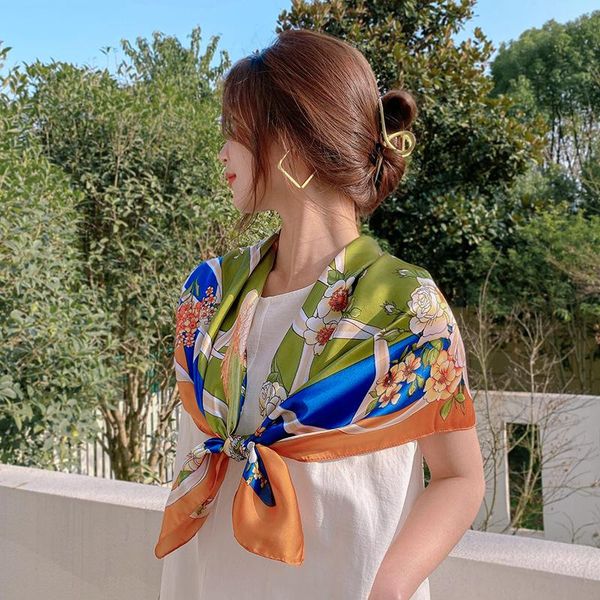 scarves scarf business wear accessories college wind flower printing 90 small square hair ribbon, Blue;gray
scarves scarf business wear accessories college wind flower printing 90 small square hair ribbon, Blue;gray