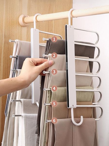 hangers & racks folding pant rack retractable multi-functional multi-layer pants hanger household magic trouser press wardrobe storage fanta
hangers & racks folding pant rack retractable multi-functional multi-layer pants hanger household magic trouser press wardrobe storage fanta