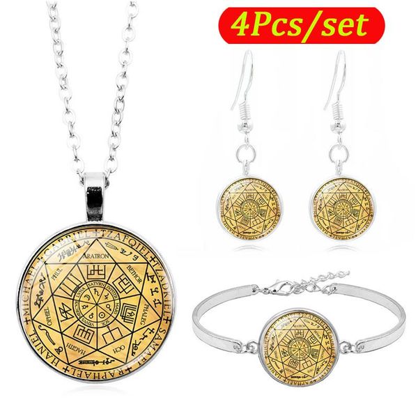 earrings & necklace seals of the seven archangels glass cabochon fashion jewelry set bracelet earring sets for women gifts, Silver
earrings & necklace seals of the seven archangels glass cabochon fashion jewelry set bracelet earring sets for women gifts, Silver