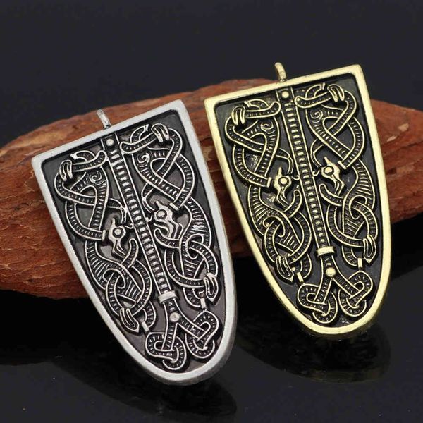 new popular nordic viking rune alloy necklace, dual-purpose domineering accessories, men's brooch, Silver
new popular nordic viking rune alloy necklace, dual-purpose domineering accessories, men's brooch, Silver