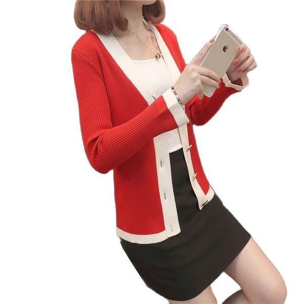 women's knits & tees women knitting cardigan 2021 female spring autumn long sleeve sweater lady red black milk white casual b1183
women's knits & tees women knitting cardigan 2021 female spring autumn long sleeve sweater lady red black milk white casual b1183