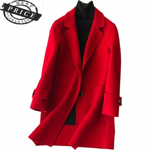 women's wool & blends women coat 2021 winter long jacket elegant woolen jackets autumn ladies coats korean clothes casaco feminino lwla, Black
women's wool & blends women coat 2021 winter long jacket elegant woolen jackets autumn ladies coats korean clothes casaco feminino lwla, Black