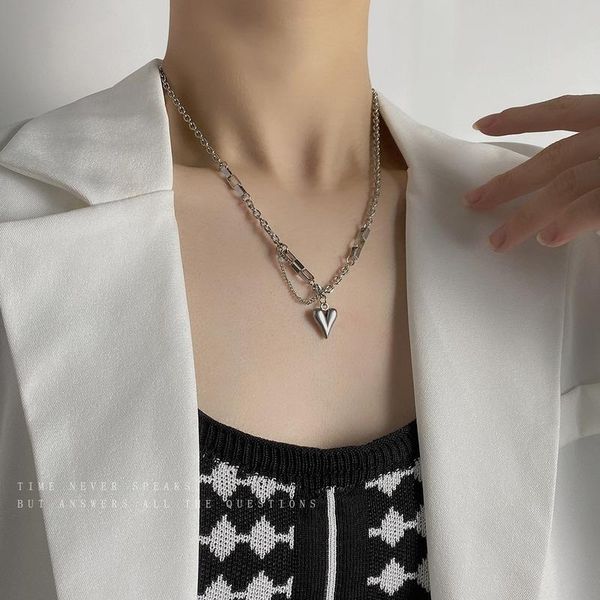 chains heart necklace women elegant necklaces woman fashion korean lady party jewelry girl silver color trendy stainless steel collier
chains heart necklace women elegant necklaces woman fashion korean lady party jewelry girl silver color trendy stainless steel collier