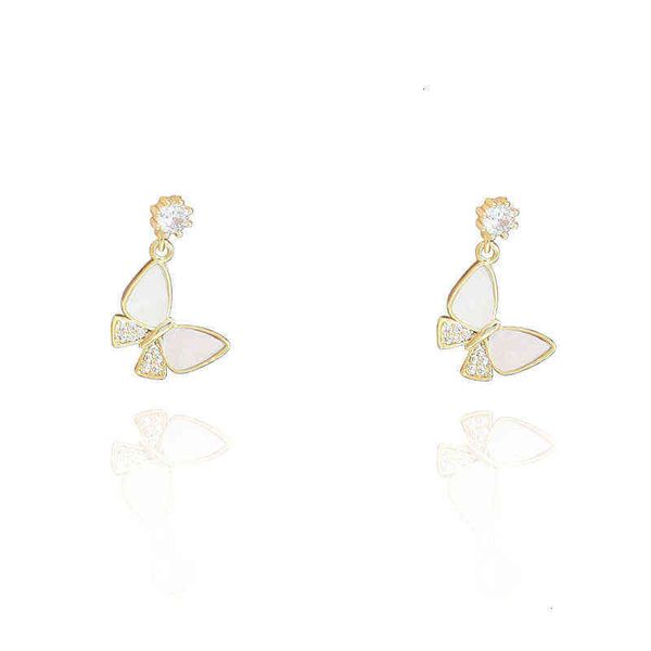 925 sier needle natural shell earrings plated with real gold butterfly korean version east gate net red ins style same earrings, Golden
925 sier needle natural shell earrings plated with real gold butterfly korean version east gate net red ins style same earrings, Golden
