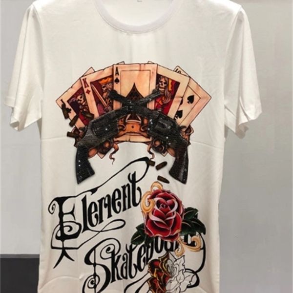 t shirts 20ss brand fashion flower floral diamond gothic punk casual print cotton tee for men, White;black
t shirts 20ss brand fashion flower floral diamond gothic punk casual print cotton tee for men, White;black
