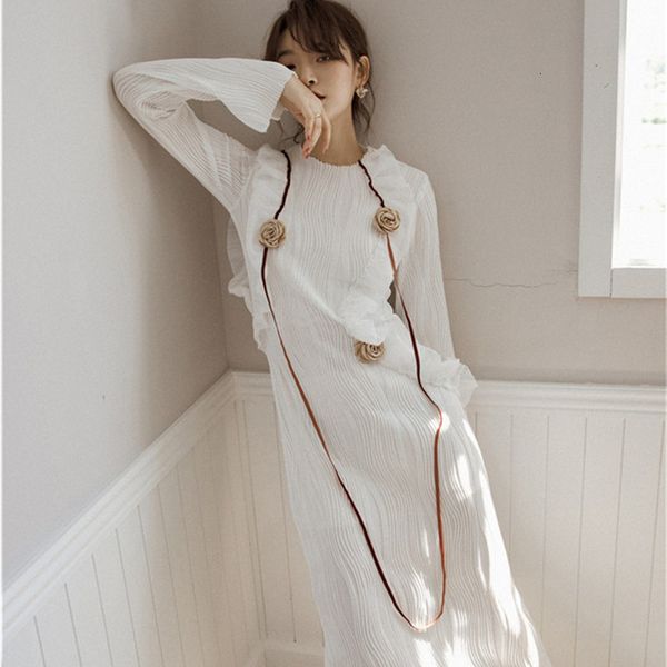 Long spring dress white female temperament 2021 thin Korean style mid-dress length, Black;gray
Long spring dress white female temperament 2021 thin Korean style mid-dress length, Black;gray