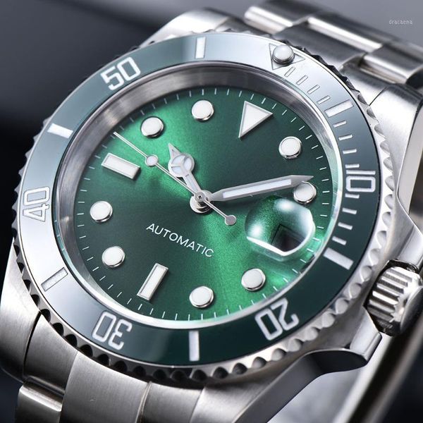 wristwatches 40mm sterile dial automatic mechanical watch for the men's watches sapphire glass luminous date stainless stee, Slivery;brown
wristwatches 40mm sterile dial automatic mechanical watch for the men's watches sapphire glass luminous date stainless stee, Slivery;brown