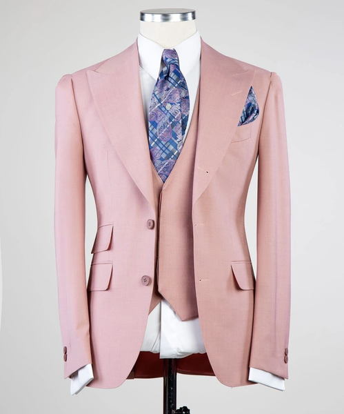 two buttons rose pink men wedding suits groom tuxedos peak lapel groomsmen 3 pieces formal wear set slim fit mens prom party blazer ( jacket, Black;gray
two buttons rose pink men wedding suits groom tuxedos peak lapel groomsmen 3 pieces formal wear set slim fit mens prom party blazer ( jacket, Black;gray